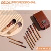 Travel Makeup Brush Set BS-MALL 10 Pcs Professional Bamboo -