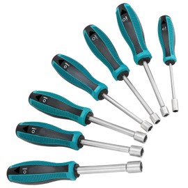 QWORK® 7 Piece Socket Wrench Screwdriver, 6-12 mm Allen Key for Hexagon Head Screws