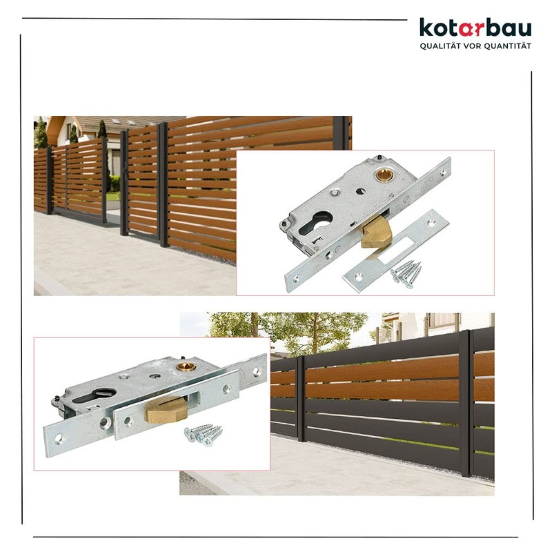 KOTARBAU® 72/40 Sliding Door Mortice Lock Galvanised Corrosion Resistant Strike