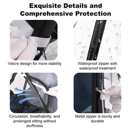 Universal Rain Cover for Pushchairs, Rain Cover for Buggy, Comfortable Access Window, Good Air Circulation, Free from Harmful Substances