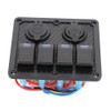 12V 24V 4 Gang Rocker Switch Panel IP65 Waterproof with