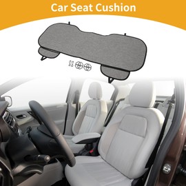 Partuto 1 Pc 132.5x47cm Universal Car Seat Cushion - for Car Travel Driving Seat Protection Pad Cover Anti-Slip - Flax Gray