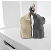 Vaudagio Loving Pair of Elephants in Beige & Grey -