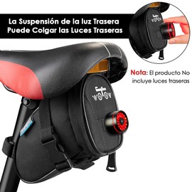 WOTOW Bolsa de Sillín de Bicicleta, Bolsa debajo del Asiento Bicicleta para Ciclismo con Correa, Almacenamiento de Herramienta, Bolsa de Accesorios al Aire Libre MTB Bicicleta de Montaña Carretera