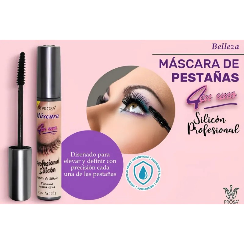 Máscara De Pestañas Prosa Profesional Silicón Waterproof 13g