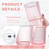 2 vasos de plástico acanalados de 20 oz con tapa