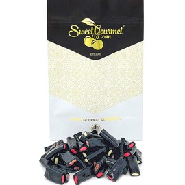 SweetGourmet Broadway Licorice Rockies | Black Licorice Rocks with Orange, Pink and White Center | NON GMO | 1 Pound