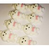 8 Handmade Edible Easter Bunnies, Cute Cupcake Sugarpaste Decorations by