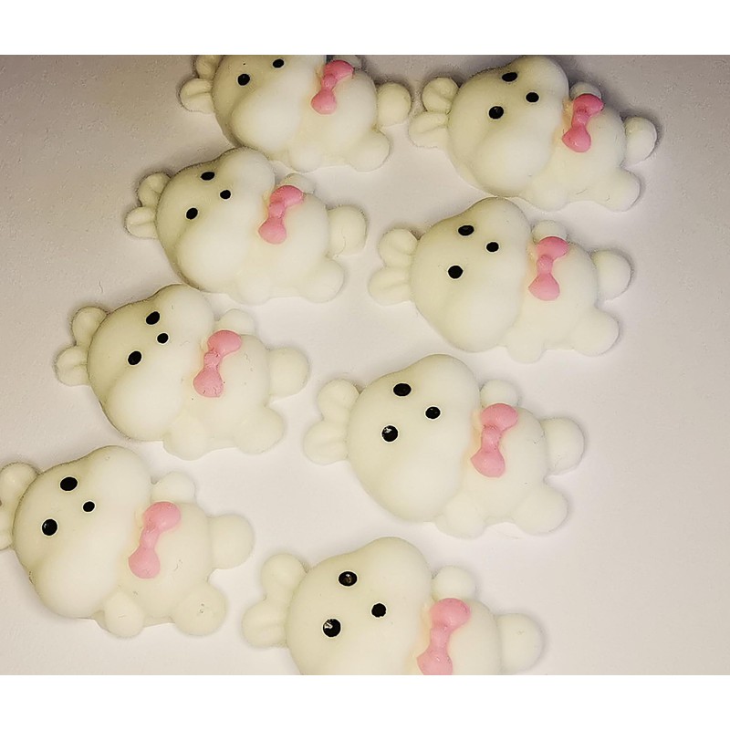8 Handmade Edible Easter Bunnies, Cute Cupcake Sugarpaste Decorations by