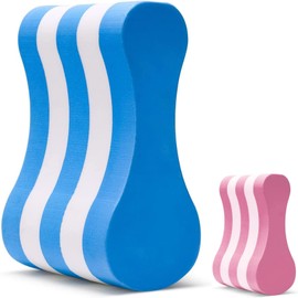 PAMELARG Team Pull Buoy Training Aid,Boya de Empuje en Espuma，Flotador de Tracción para Piscina, Natación en Adultos y Jóvenes(Azul).