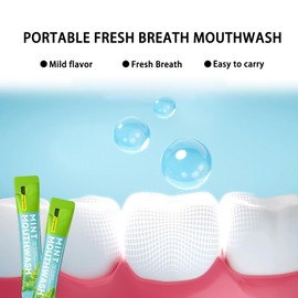 60PCS Travel Size Mouthwash,Portable Mini Mouthwash,Long-Lasting Freshness Travel Mouth Wash for Oral Care A6
