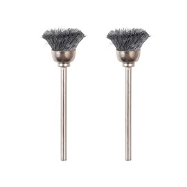 PROXXON No. 28953 Iron Wire Brush, Cup Type 0.5 inch (13 mm), Shaft Diameter 0.09 inch (2.35 mm)