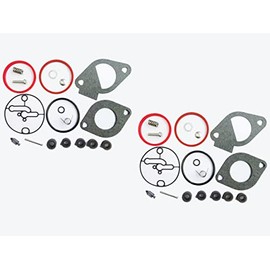 Carburetor Repair/Rebuild Kit Replaces Briggs & Stratton 796184 for B & S many single cylinder 11hp to 19hp engines(Pack of 2)