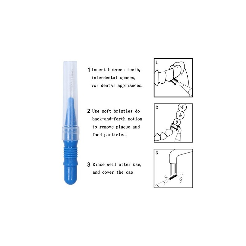 Interdental Brush,Toothpick Tooth Flossing Head Oral Dental Hygiene Brush, Tooth