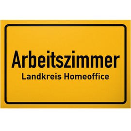 DankeDir! Study County Home Office Sign 30 x 20 cm Decorative Party Decoration Party Gift Idea Colleagues Friends Gift - Saying Sign Door Sign Birthday Gift Funny Saying