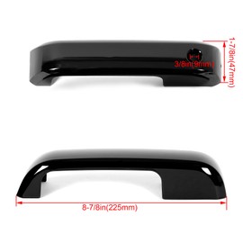 HECASA 4Pcs Exterior Door Handle Covers Compatible with 2015-2020 Ford F150 2017-2022 F250 F350 F450 w/o Smart Keyhole ABS Plastic Black