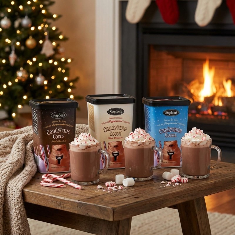 Stephen's Gourmet Hot Cocoa, Candycane Cocoa Milk, 14 OZ (Pack