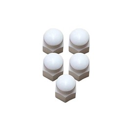 Automotive Authority LLC 5 Pack - 13/16" White Nylon Lug Nut Cover Cap Trailer Camper Travel Truck (White)
