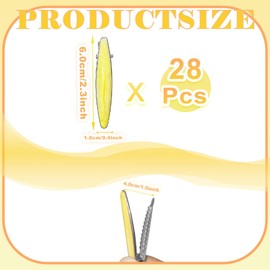 28 Pack Surfboard Hair Claws,Duckbill Hair Clips for Women, 2.4 Inch Flat Claw Clips for Thick Hair, No-Slip Grip Hair Styling Accessories for Daily Use，Yellow