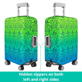 CenviaLuxy Luggage Cover for Suitcase Elastic Suitcase Cover Protector, Carry On Luggage Sleeve Anti Scratch Travel Essentials Fits 20-22 Luggage