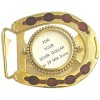 Horseshoe Belt Buckle with Glass Inlay for Silver Dollar /