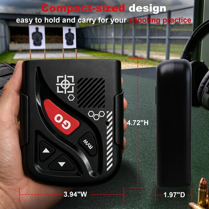 Shot Timer for Shooting Competition, 0.01s Precision Professional Training