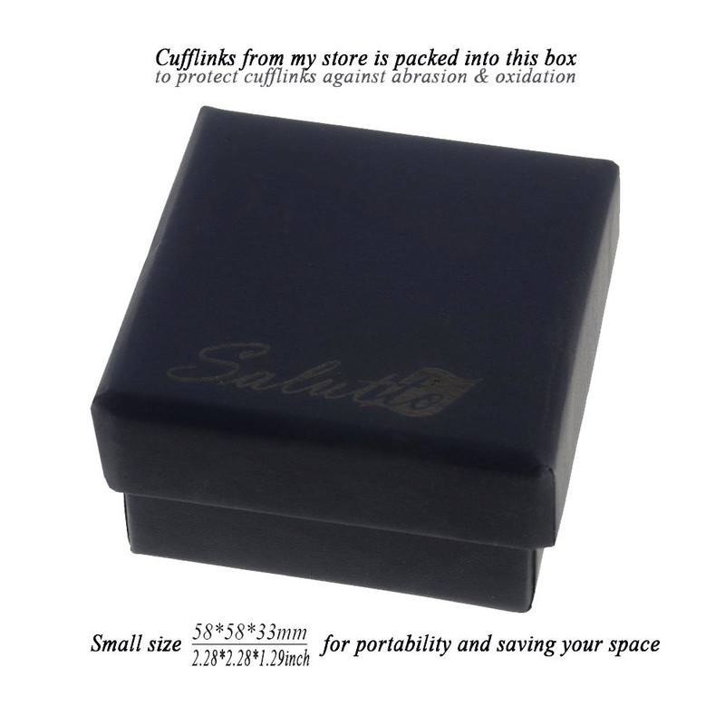 Salutto Men's Blue Angel Fish Cufflinks with Gift Box