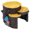 Resin Mini Stump Shape Hiding Hole Wooden Cave Artificial Aquarium
