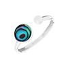 81stgeneration Women's 925 Sterling Silver Round Abalone Shell Open Stackable