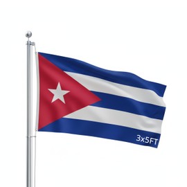 SSK® Cuba Outdoor Flag - Large 3' x 5', Weather-Resistant Polyester