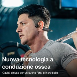 Wantek Bone Sound Headphones Bluetooth 5.3, Open Ear Wireless Headphones with 32GB MP3 Memory, IP68 Waterproof for Swimming, Running, Cycling, Fitness, Hiking, Underwater Sports Headphones