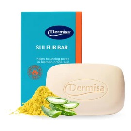 Jabón En Barra Dermisa Con Azufre Y Aloe Vera, Ayuda A Limpi