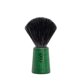 nom - Shaving brush - Theo series - synthetic fibre black fibre - ash wood green
