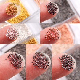 Coollooda Nail Parts Brion Gold 1.8 oz (50 g) [3 Sizes/4 Colors] Metal Brion Silver Bullion Parts Nail Art Nail Resche Black, Gold, Silver, Rose Gold