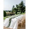 Showgeous 5 Pack White Tablecloths for 8 Foot Rectangle Tables