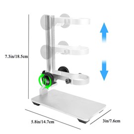 Aluminum Alloy Microscope Stand Holder for Digital Microscope, Stable and Durable, Adjusted Up and Down, Metal Stand Bracket with Portable Carrying Case