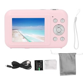 44MP 2.5K Digital Camera 2.4 Inch IPS Screen 16X Digital Zoom Camera for Teens Students Boys Girls Seniors Pink