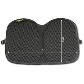 Skwoosh Motorcycle Passenger Gel Seat Pad for Sport Touring with Breathable Cooling Mesh Fabric | Made in USA