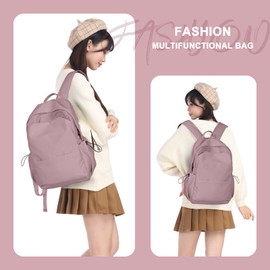 SEAFEW Women's Backpack, Large Capacity, Town Backpack, Bag, Business Backpack, High School Student, Men's, Girls, School, Work, Travel, Lightweight, Waterproof, purple