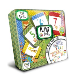 My First Game, Rummy for Kids & Families, Classic Strategic Board Game Inside Metal Box, Multi-Colour, Ideal 2 to 4 Players 23.5 x 23.5 x 6 cm (14605)