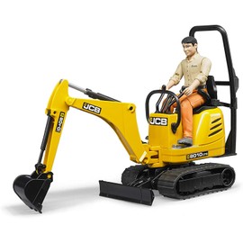 Bruder Bworld JCB Micro Excavator 8010 CTS and Construction Worker (Colours may vary)