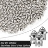1/8 Inch Track Spikes,200Pcs Stainless Steel Pyramid Shoe Spikes with