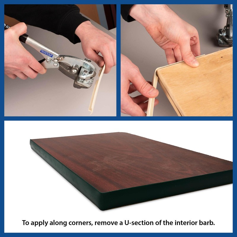 Outwater Plastic T-molding 1-1/4 Inch Natural Oak Woodgrain Flexible Polyethylene