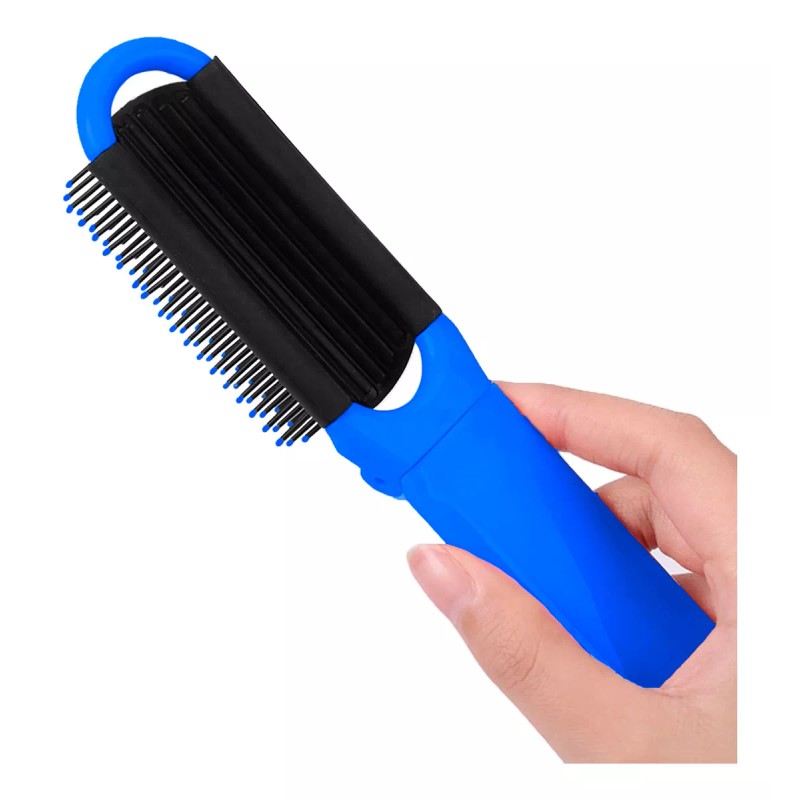 Maíz Mini Cepillo Cabello + Espejo Plegable Portatil Bolsillo