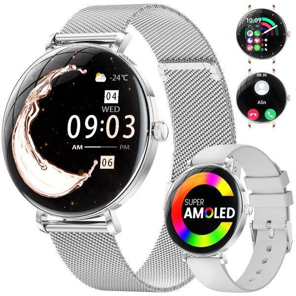 LIGE Smart Watch for Women Answer/Make Calls,1.43" AMOLED Ultra-Thin Round