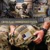 2PCS Cross Flag Patches Embroidered Morale Patch Hook and Loop