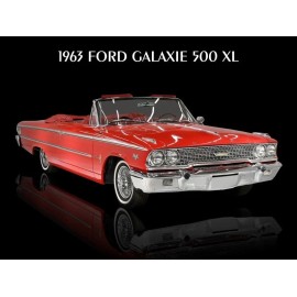 1963 Ford Galaxie 500 XL Convertible METAL SIGN: Pristine Restoration in Red