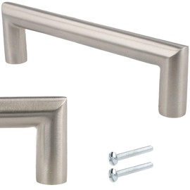 MS Beschläge Stainless Steel Cabinet Handle - Drawer Handle - Furniture Handle Matt Brushed - Rustproof - Hole Spacing 96-320 mm - Includes Mounting Screws - for Kitchen, Bathroom and Living Room (1,