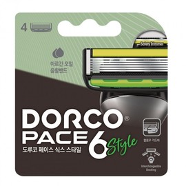 Face 6 style 6-ply razor blades 4 pieces Refillable razor blade Razor shaving supplies (L) Face 6 6-ply razor blades 4-Pack 3ea