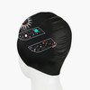 SWAVE Unisex Adult Comfortable Durable Printed Waterproof Silicone Swim Cap